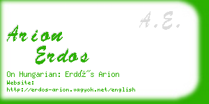 arion erdos business card